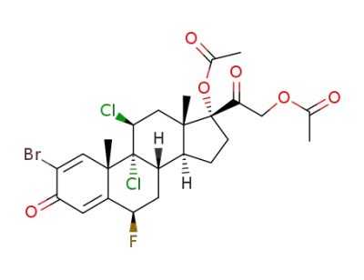 Acetic acid (6R,8S,9R,10S,11S,13S,14S,17R)-17-(2-acetoxy-acetyl)-2-bromo-9,11-dichloro-6-fluoro-10,13-dimethyl-3-oxo-6,7,8,9,10,11,12,13,14,15,16,17-dodecahydro-3H-cyclopenta[a]phenanthren-17-yl ester