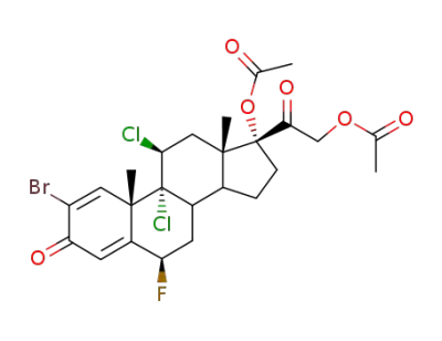 2-bromo-9,11β-dichloro-6β-fluoro-17,21-dihydroxypregna-1,4-diene-3,20-dione 17,21-di(acetate)